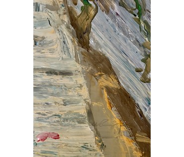 Цвирко В.К "Тёплый вечер", 1975г. ДВП, темпера. Размер с родной рамой 128,5х169 см. № 3714 (артикул №3714) - фото №11