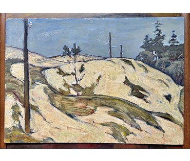 Дударенко Л.А "Дюны", 1965г. Картон, масло. Размер с рамой 84х64 см. № 3733 (артикул №3733) - фото №2