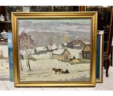 Козловский А.С "Весна в Заславле", 2007г. Холст, масло. Размер с рамой 104х93,5 см. № 3738 (артикул №3738) - фото №3
