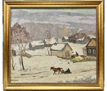 Козловский А.С "Весна в Заславле", 2007г. Холст, масло. Размер с рамой 104х93,5 см. № 3738 (артикул №3738) - фото №1