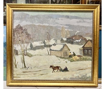 Козловский А.С "Весна в Заславле", 2007г. Холст, масло. Размер с рамой 104х93,5 см. № 3738 (артикул №3738) - фото №2