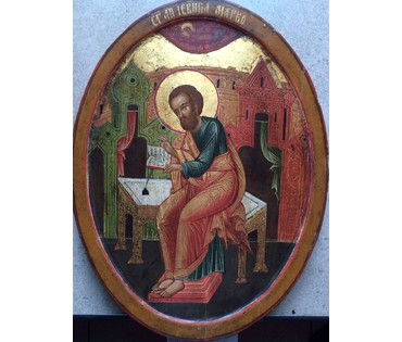 Икона "Святой апостол и евангелист Марк". Мстера, конец 19ого века. (артикул №103) - фото №1