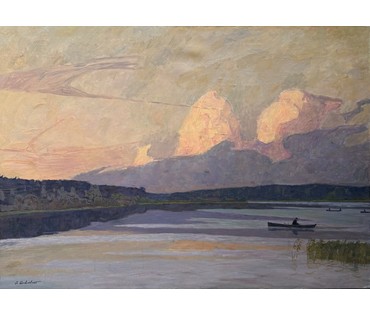 Козловский А.С "Озеро Веркуды". Холст, масло. Размер 139х99 см. № 3749 (артикул №3749) - фото №2