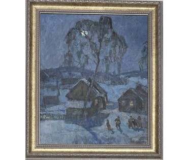 Козловский А.С "Рождество", 1975г. Холст, масло. Размер с рамой 61.5х71 см. № 3751 (артикул №3751) - фото №1