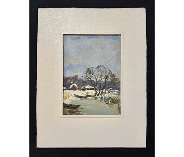 Хмелевский В.В. Этюд. Картон, масло. Размер с родным паспарту 37х29 см. № 3763 (артикул №3763) - фото №1