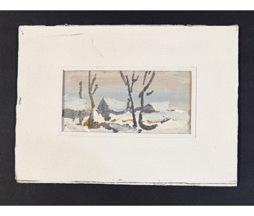 Хмелевский В.В. Этюд. ДВП, масло. Размер с паспарту 24х33 см. № 3771 (артикул №3771) - фото №1