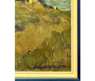 Шибнёв А.Д. Каталожная работа "Старый Браслав", 1972г. Холст, масло. Размер с рамой 61,5х104 см. № 3789 (артикул №3789) - фото №2