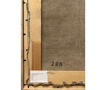 Шибнёв А.Д. Каталожная работа "Старый Браслав", 1972г. Холст, масло. Размер с рамой 61,5х104 см. № 3789 (артикул №3789) - фото №5