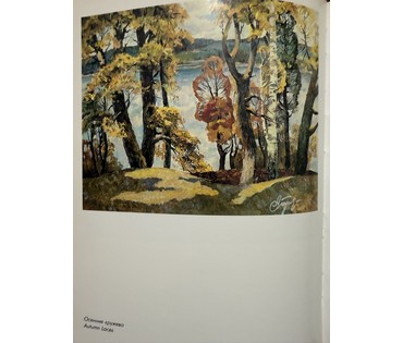 Гугель А.С. Каталожная работа ""Осенние кружева", картон, масло. Размер с родной рамой 77,5х63 см. № 3796 (артикул №3796) - фото №5