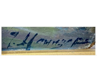 Манизер Г.М "Пейзаж". Картон, масло. Размер с рамой 64х84 см. № 3813 (артикул №3813) - фото №7