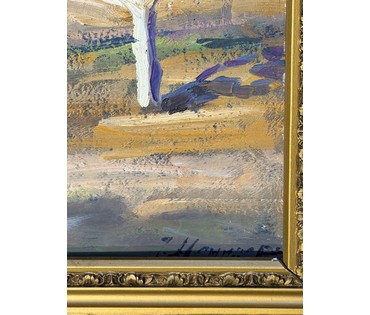 Манизер Г.М "Пейзаж". Картон, масло. Размер с рамой 64х84 см. № 3813 (артикул №3813) - фото №10