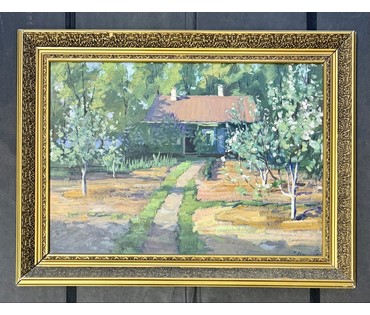 Манизер Г.М "Пейзаж". Картон, масло. Размер с рамой 64х84 см. № 3813 (артикул №3813) - фото №1