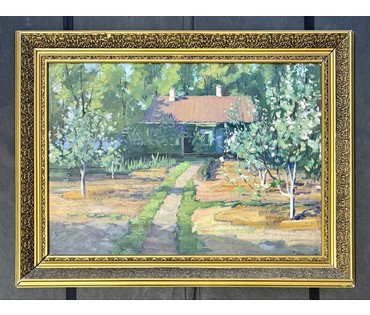 Манизер Г.М "Пейзаж". Картон, масло. Размер с рамой 64х84 см. № 3813 (артикул №3813) - фото №2