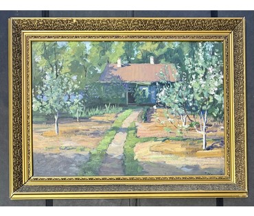 Манизер Г.М "Пейзаж". Картон, масло. Размер с рамой 64х84 см. № 3813 (артикул №3813) - фото №6