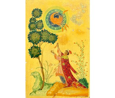 Вакуров И.П. Каталожная миниатюра основоположника Палехской школы "Иван -царевич и жар-птица", 1946г. Размер 17х11,5 см. № 3815 (артикул №3815) - фото №5