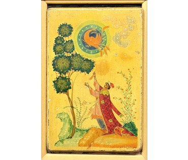 Вакуров И.П. Каталожная миниатюра основоположника Палехской школы "Иван -царевич и жар-птица", 1946г. Размер 17х11,5 см. № 3815 (артикул №3815) - фото №2