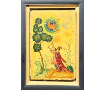 Вакуров И.П. Каталожная миниатюра основоположника Палехской школы "Иван -царевич и жар-птица", 1946г. Размер 17х11,5 см. № 3815 (артикул №3815) - фото №4