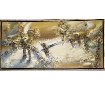 Шепелевич В.А "Полёт ночной птицы", холст, масло. Размер 140х65 см. № 3808 (артикул №3808) - фото №1