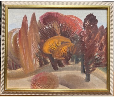 Чепик М.Ф "Парк осенью", 1991г. Картон, масло. Размер 40х50 см. № 3844 (артикул №3844) - фото №1