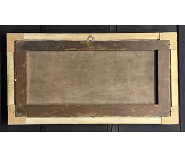 Пейзаж. Европа, 19 век. Подпись автора. Холст, масло. Размер с родной рамой 59х32 см. № 3837 (артикул №3837) - фото №6