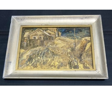 Скрипниченко Г.С. Минск "Паміж вуліцай Варвашэні і Стараслабоцкай",1967г. Смешанная техника. Размер с рамой 58х43 см. № 3915 (артикул №3915) - фото №1