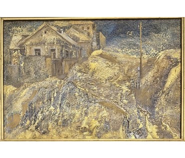 Скрипниченко Г.С. Минск "Паміж вуліцай Варвашэні і Стараслабоцкай",1967г. Смешанная техника. Размер с рамой 58х43 см. № 3915 (артикул №3915) - фото №7