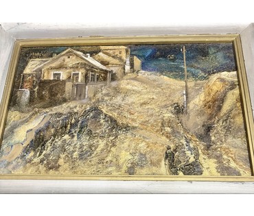 Скрипниченко Г.С. Минск "Паміж вуліцай Варвашэні і Стараслабоцкай",1967г. Смешанная техника. Размер с рамой 58х43 см. № 3915 (артикул №3915) - фото №3