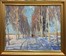 Козловский А.С "Зимняя прогулка", 1975 год. Картон, масло. Размер с рамой 56,5х47 см. № 3824 (артикул №3824) - фото №1
