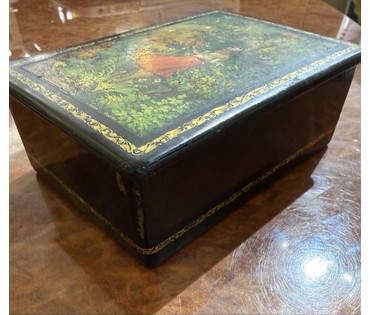 Шкатулка "Назначай поскорее свидание". Холуй, 1960-е г.г. Художник Добрин Ю. Размер 13,5х9,5 см. № 3829 (артикул №3829) - фото №6