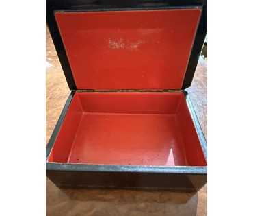 Шкатулка "Назначай поскорее свидание". Холуй, 1960-е г.г. Художник Добрин Ю. Размер 13,5х9,5 см. № 3829 (артикул №3829) - фото №5