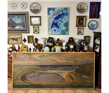 Цвирко В.К. Народный художник. "Ритмы",1973г. ДВП, темпера. Полесье/Припять. Размер 279х126 см. № 3847 (артикул №3847) - фото №3