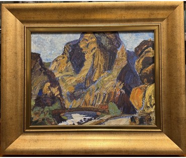 Жолток В.К "Армения", 1978г. Вблизи Туманяна. Картон, масло. Размер с рамой 37х45 см. № 3854 (артикул №3854) - фото №1