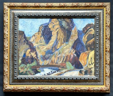 Жолток В.К "Армения", 1978г. Вблизи Туманяна. Картон, масло. Размер с рамой 37х45 см. № 3854 (артикул №3854) - фото №3