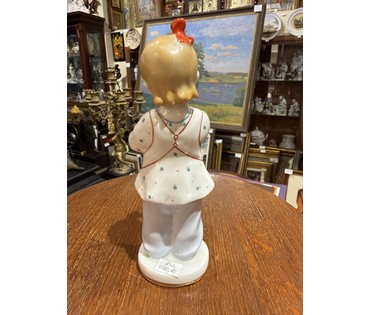 "Первый счёт", ЛФЗ. 1950-1954 г.г. Автор Г. Столбова. Высота 20,3 см. № 3865 (артикул №3865) - фото №2