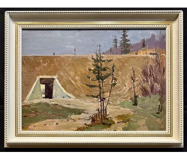 Данциг М.В "Дорога", 1960г. Картон, масло. Размер с рамой 65х85 см. № 3871 (артикул №3871) - фото №7