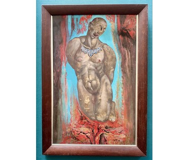 Скрипниченко Г.С. Художник-сюрреалист, "белорусский Дали"."Сучасны Сэбасцян", 1968г. Смешанная техника. Размер 59х41,5 см. № 3889 (артикул №3889) - фото №2