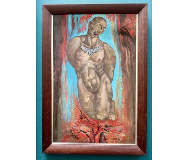 Скрипниченко Г.С. Художник-сюрреалист, "белорусский Дали"."Сучасны Сэбасцян", 1968г. Смешанная техника. Размер 59х41,5 см. № 3889 (артикул №3889) - фото №4