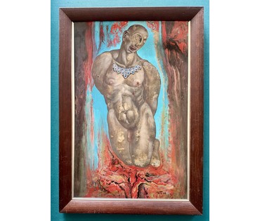 Скрипниченко Г.С. Художник-сюрреалист, "белорусский Дали"."Сучасны Сэбасцян", 1968г. Смешанная техника. Размер 59х41,5 см. № 3889 (артикул №3889) - фото №5