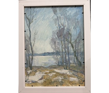 Козловский А.С.Этюд. Картон, масло. Размер с рамой 55,5х43 см. № 3890 (артикул №3890) - фото №2