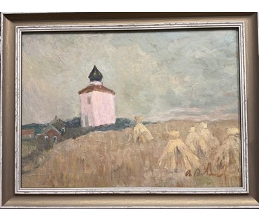 Козловский А.С. Этюд. Картон, масло. Размер с рамой 57х43,5 см. № 3892 (артикул №3892) - фото №1