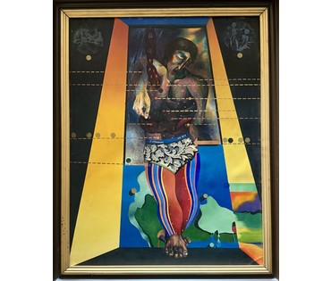 Скрипниченко Г.С. Художник-сюрреалист, "белорусский Дали". Каталожная работа "Святы Себасцян", 1968-1981г.г. Смешанная техника. Размер 70х54 см. № 3894 (артикул №3894) - фото №4