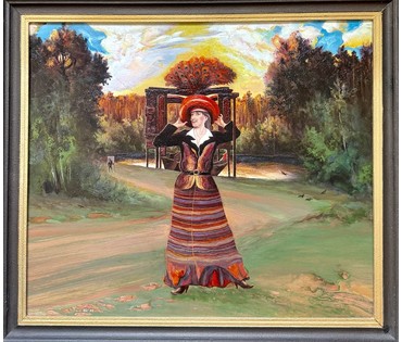 Скрипниченко Г.С. Художник-сюрреалист, "белорусский Дали". Каталожная работа. "Мэтамарфозы Марыі 3", 1982-2009г.г. ДВП, масло. Размер с рамой 72х82 см. № 3897 (артикул №3897) - фото №5