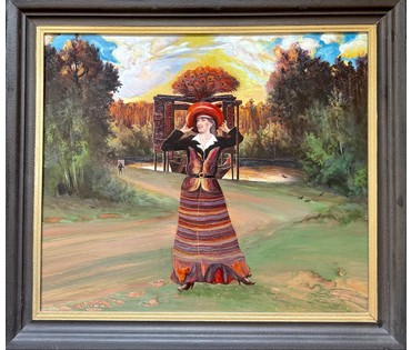 Скрипниченко Г.С. Художник-сюрреалист, "белорусский Дали". Каталожная работа. "Мэтамарфозы Марыі 3", 1982-2009г.г. ДВП, масло. Размер с рамой 72х82 см. № 3897 (артикул №3897) - фото №3