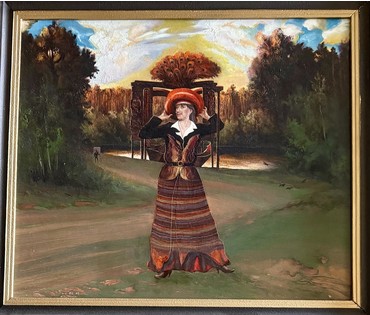 Скрипниченко Г.С. Художник-сюрреалист, "белорусский Дали". Каталожная работа. "Мэтамарфозы Марыі 3", 1982-2009г.г. ДВП, масло. Размер с рамой 72х82 см. № 3897 (артикул №3897) - фото №4