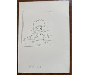 Вашкевич Р.П "Искусственное дыхание", 2006 год. Бумага, чернила. Размер 21х29,5 см. № 3898 (артикул №3898) - фото №1