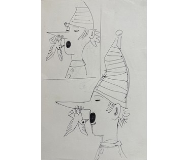 Вашкевич Р.П "Скворечник", 2006г. Бумага, чернила. Размер 29х19,5 см. № 3905 (артикул №3905) - фото №1