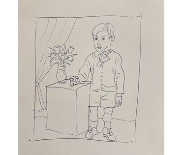 Вашкевич Р.П. Бумага, чернила. 2006г. Размер 21х21 см. № 3906 (артикул №3906) - фото №1