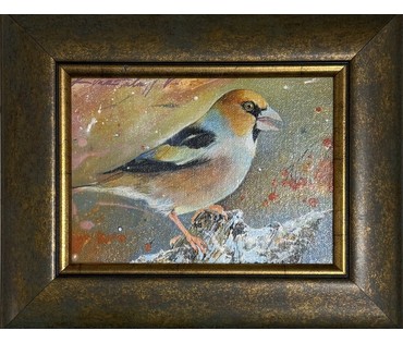 Квартальный В.В. Холст, масло на картоне. Размер с рамой 21,5х26 см. № 3912 (артикул №3912) - фото №1