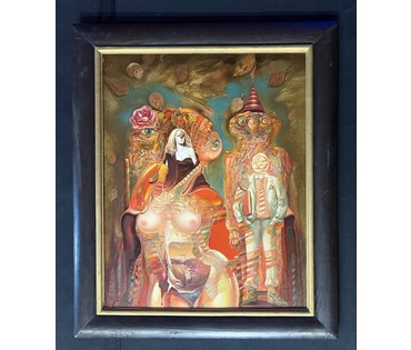 Скрипниченко Г.С. Каталожная работа "Восень Патрыярха", 1991г. Холст, масло. Размер с рамой 51х61см. № 3923 (артикул №3923) - фото №2