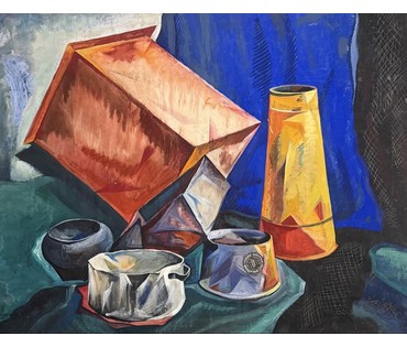 Скрипниченко Г.С "Натюрморт", 1963 г. Бумага, гуашь. Размер 58х73 см. № 3925 (артикул №3925) - фото №2